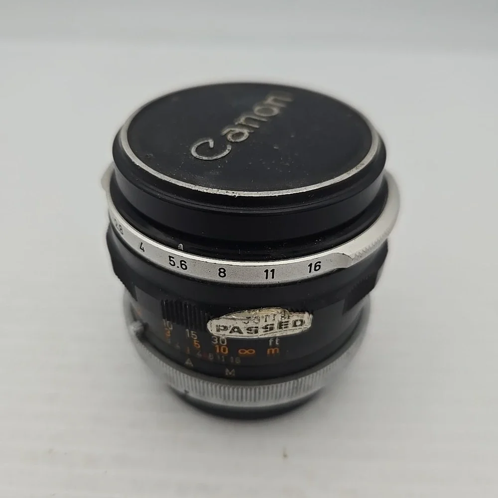 Canon FL 50mm Lens with Black and Silver Finish